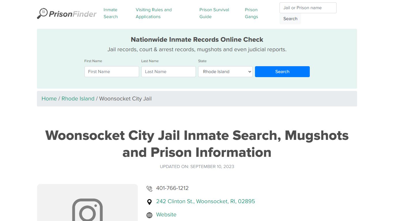 Woonsocket City Jail Inmate Search, Mugshots, Visitation, Phone no ...